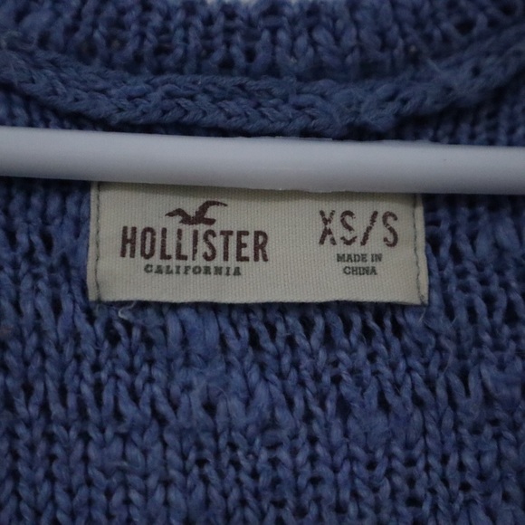 Hollister Blue Knit Hooded Cardigan - Picture 7 of 7